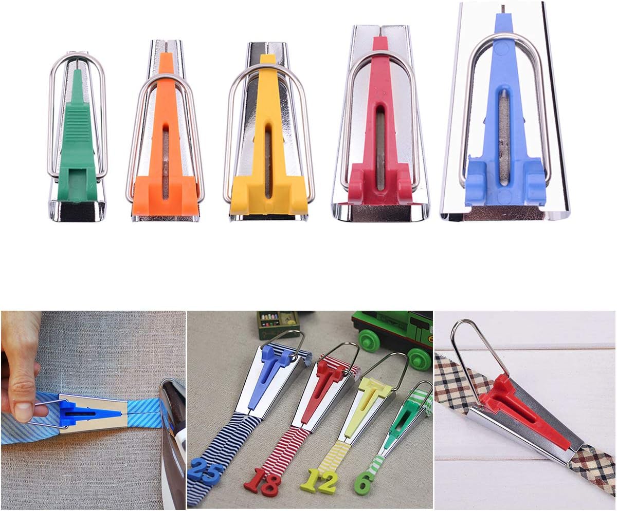 Cabilock Bias Tape Maker Bias Binding Maker Set with 5 Sizes (6mm/9mm