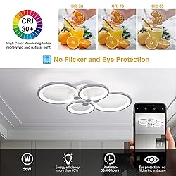 Jaycomey Modern LED Ceiling Light Fixture, Flush