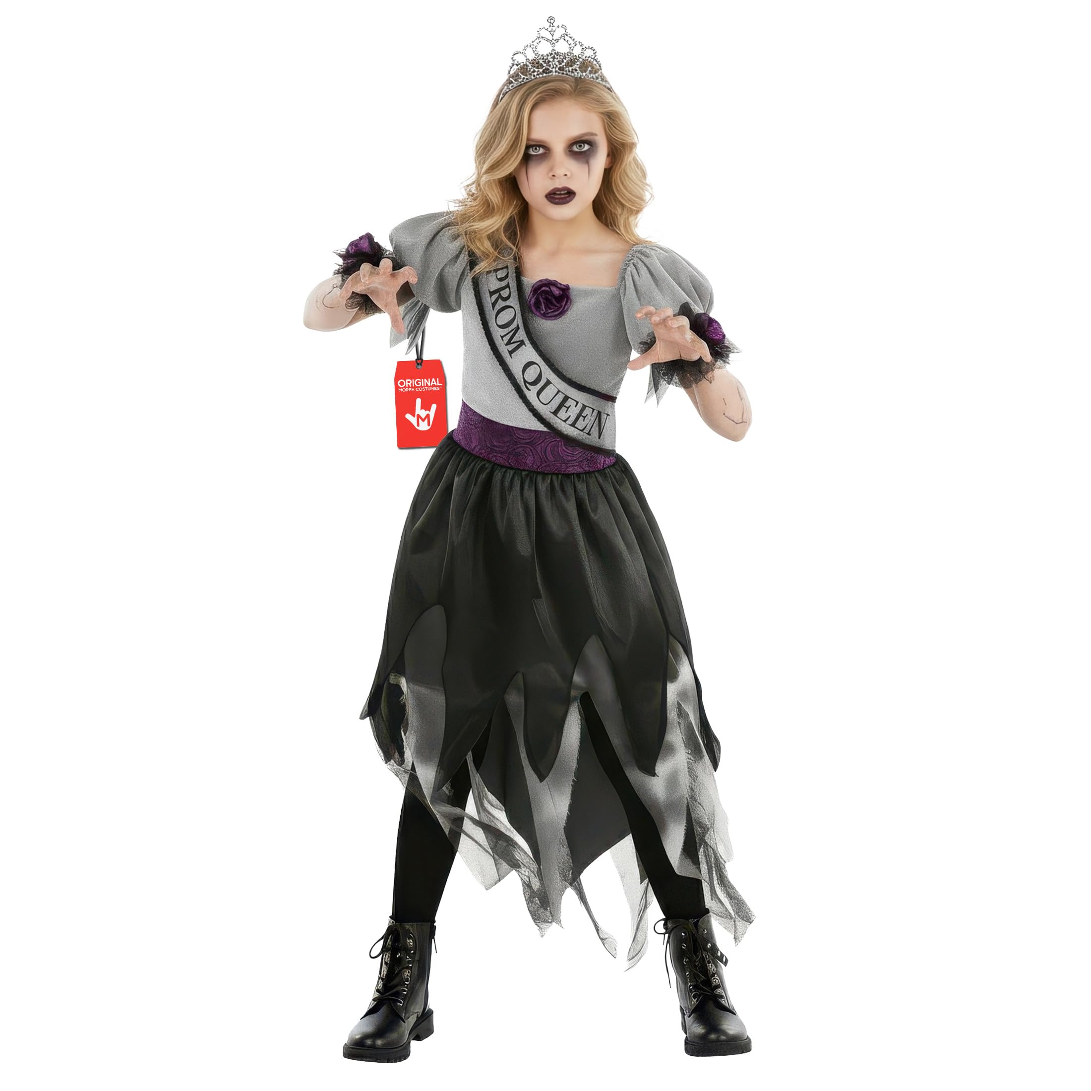 Morph Zombie Prom Queen Costume, Prom Queen Halloween Costume, Girls Zombie Costumes, Halloween Costumes for Girls XL