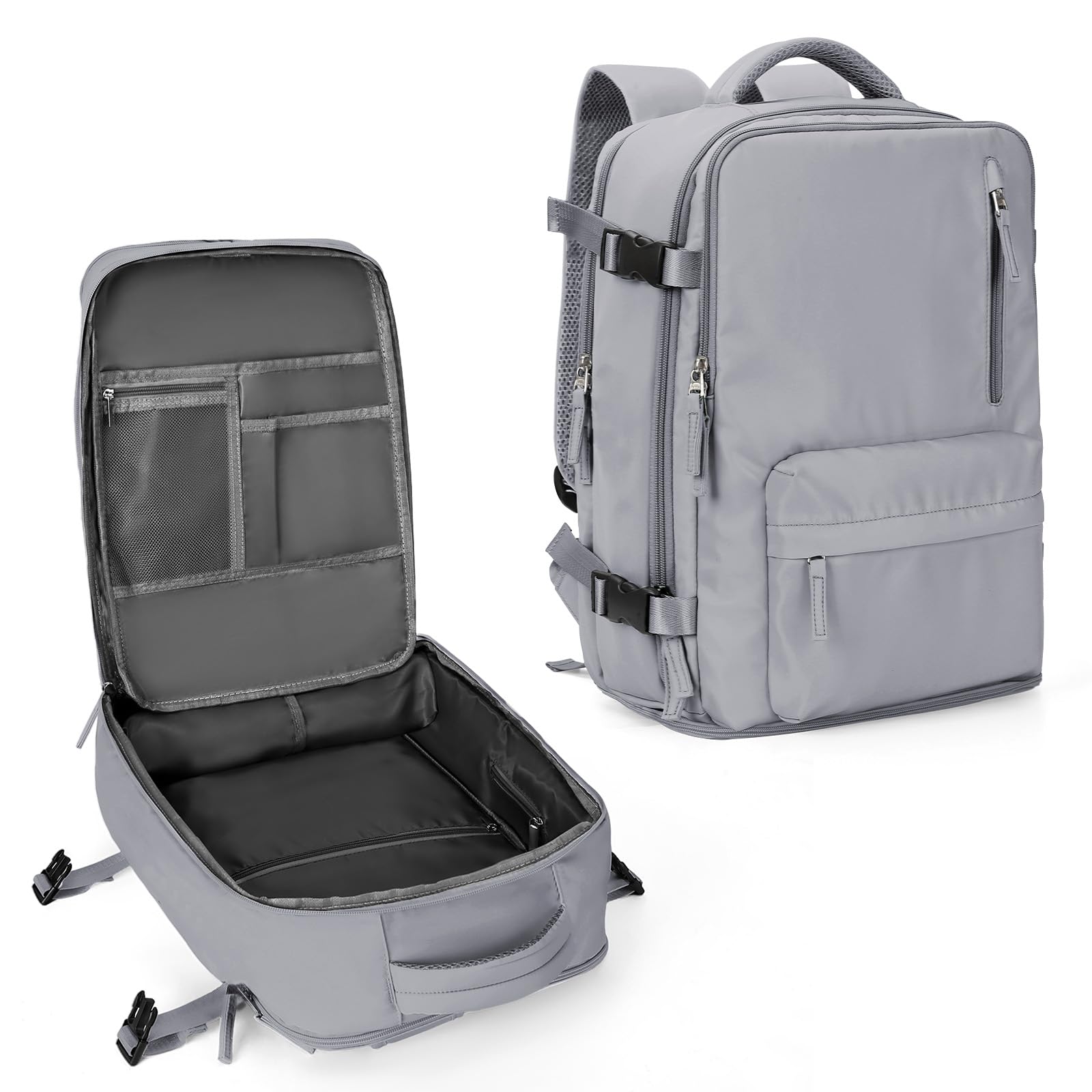 Photo 1 of Large Travel Backpack Women, Carry On Backpack,Backpack Waterproof Outdoor Sports Rucksack Casual Daypack, Grey