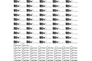YijiaLink 50 Sets Universal RC Car Body Shell Clips R-Type Pins with Pull Tabs Compatible with All 1/16 1/18 RC Vehicles Truck Buggy Shell Replacement Parts