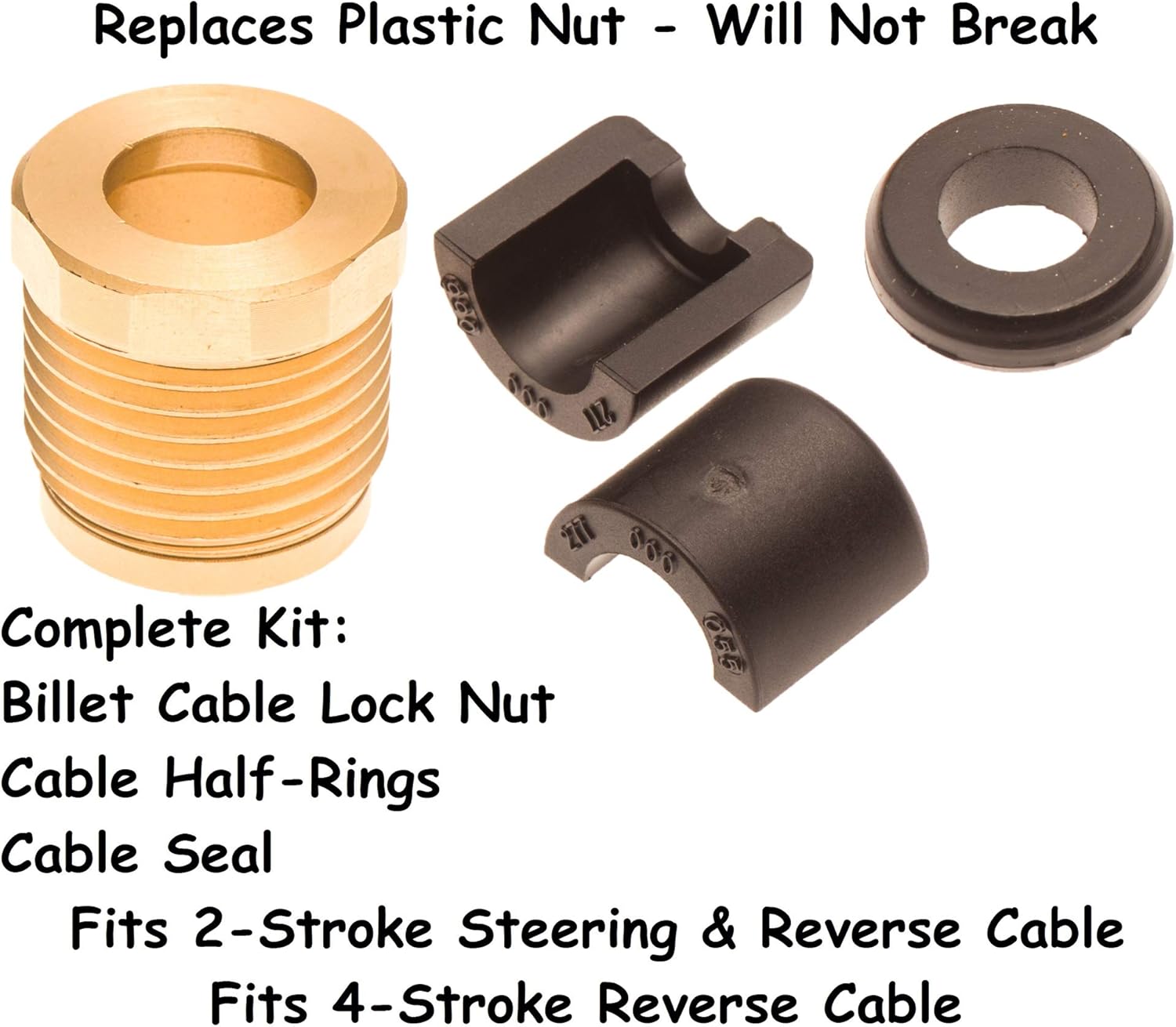 Sea Doo Billet Cable Lock Nut Seal & Half Ring Kit