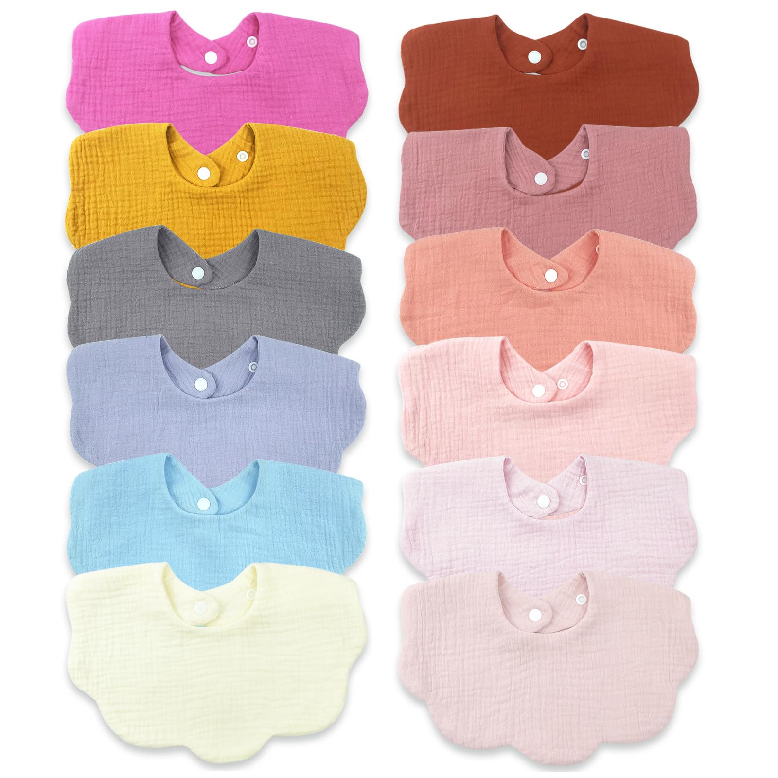 Photo 1 of Baby Bibs Baby Drool Teething Bibs Cotton for Unisex Boys Girls Super Absorbent Soft Adjustable Multi-Use