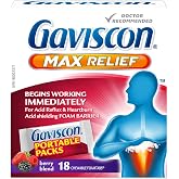 Gaviscon Max Berry- Long-Lasting Acid Reflux and Heartburn Relief, 18 Count