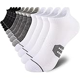 Comfoex Boys Socks Ankle Athletic Cotton Sports Socks With Cushioned Sole Big Little Kids 6-8 8-10 Years Old 6 Pairs