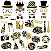 New Year’s Photo Booth Props 2026 – Pack of 35, Nye | Eve Party Supplies Happy Year Decorations