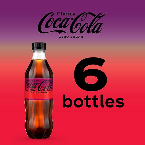 COCA-COLA ZERO SUGAR CHERRY DIET SODA SOFT DRINK, 16.9 FL OZ, 6 PACK