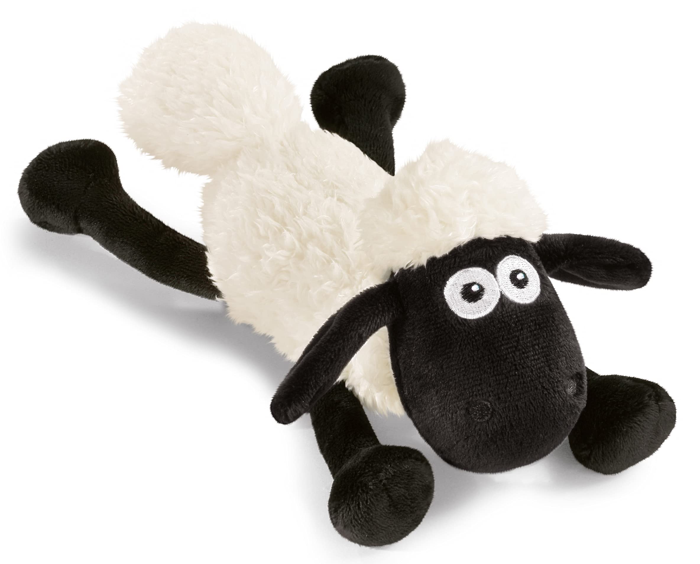 NICI 48051 Lying Cuddly Toy Shaun the Sheep 20 cm White
