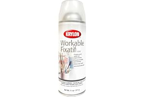 Krylon® Workable Fixatif 11 oz. Aerosol Spray - Lasting Protection for Pencil, Pastel and Chalk Drawings (Pkg/2)