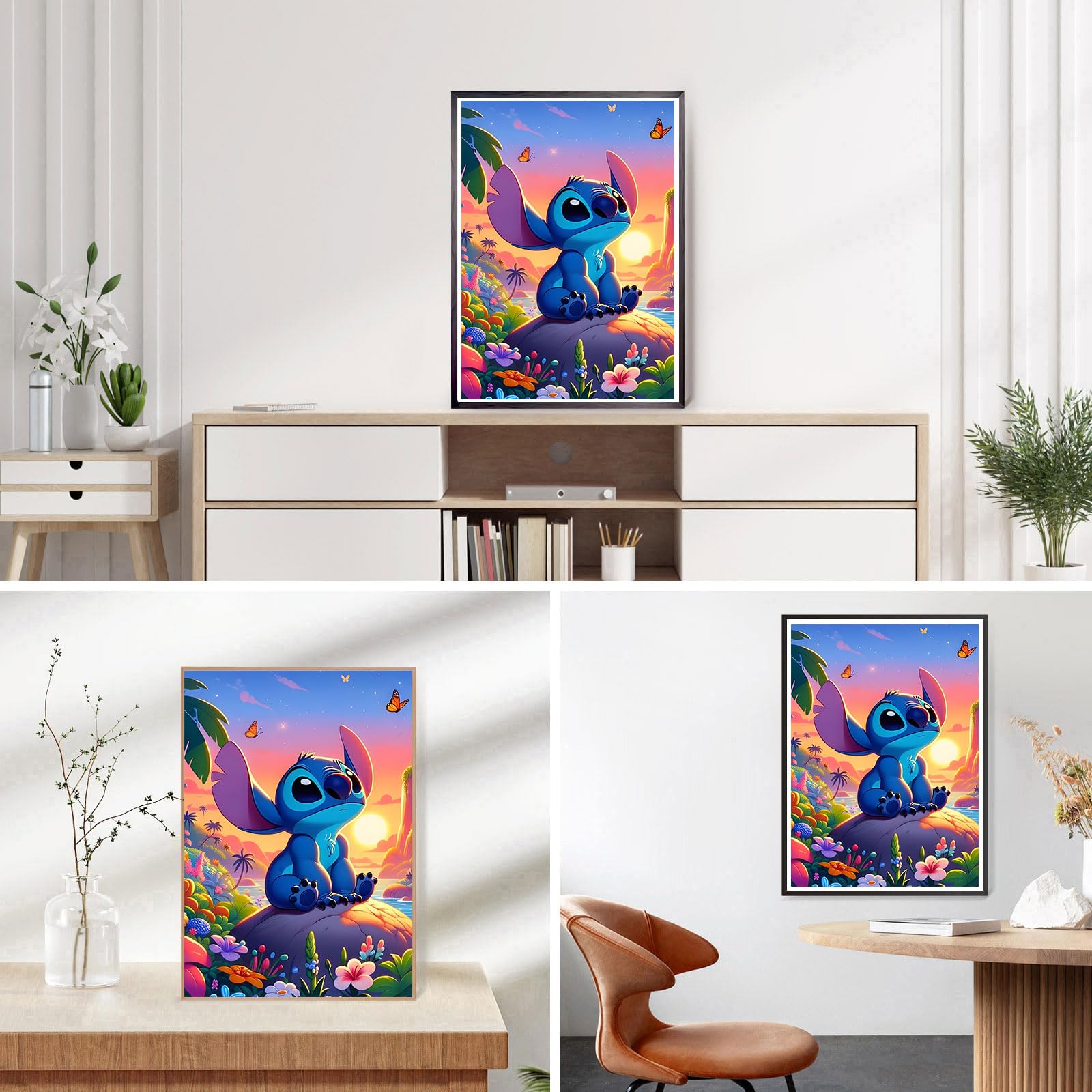 DPHERO Kit de peinture diamant 5D à faire soi-même, motif de dessin animé, pour adultes et enfants, motif ciel étoilé 5D, pour la décoration de la maison, 30 x 40 cm