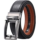 AWAYTR Ratchet Dress Belt for Men - Adjustable Comfort Click Belts for Jeans with Slide Buckle
