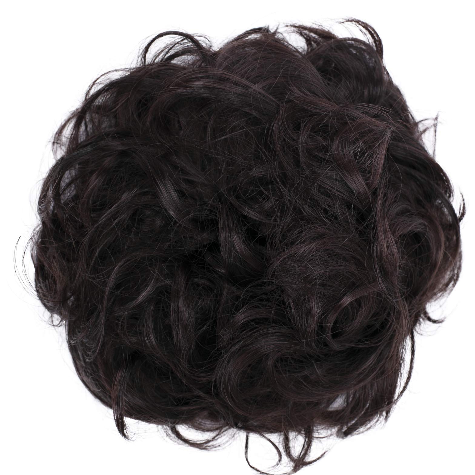 CAISHA Large Hairpiece Scrunchy Instant Updo Curly Messy Bun Black Red-Brown Mix G17E — image 1