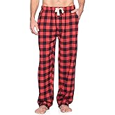 Ashford & Brooks Mens Super Soft Flannel Plaid Pajama Sleep Pants