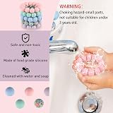 ASTARON 100 Pcs Silicone Beads 1.5 cm for Jewelry Keychains 5 Colors view 3