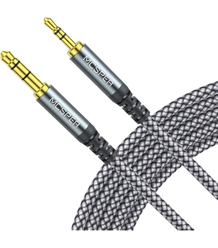 V-MOTA Club 950NC Cavo Audio Con Microfono | Da 2,5 Mm A 3,5 Mm In Nylon Intrecciato Per JBL E Altri