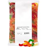 Albanese Candy, Large Assorted Fruit Gummi Worms, 5-pound Bag | Soft and Chewy Gummies, Gluten Free, Fat Free | Natural Flavors &amp; Colors | Perfect for Birthday Parties and the Classroom