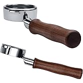 Normcore 58mm Naked Portafilter for Gaggia Classic Pro, Gaggia Carezza, Gaggia Cubika Plus Espresso Machines, Bottomless Portafilter with 18g Basket, Genuine American Walnut Handle