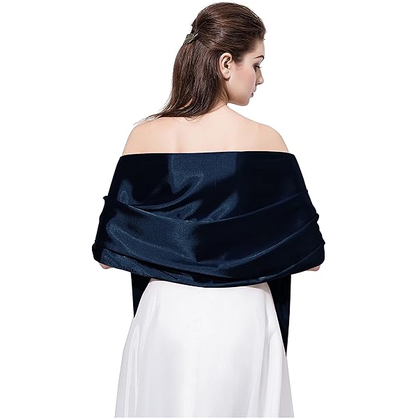 Satin Shawl Wrap Scarf for Evening Dresses Long Neckerchief Women