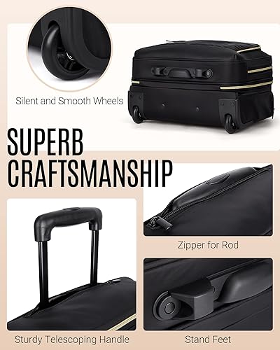 LIGHT FLIGHT Rolling Laptop Bag, inch Rolling Briefcase for