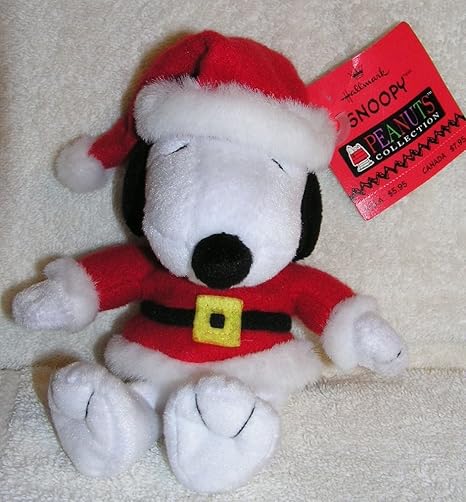 Image result for Hallmark Peanuts Collection Santa Snoopy 15" Plush Toy Stuffed Animal Christmas