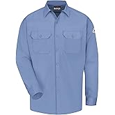 Bulwark Flame Resistant 7 oz Cotton/Nylon Excel FR ComforTouch Work Shirt with Sleeve Vents, Lined Cuff