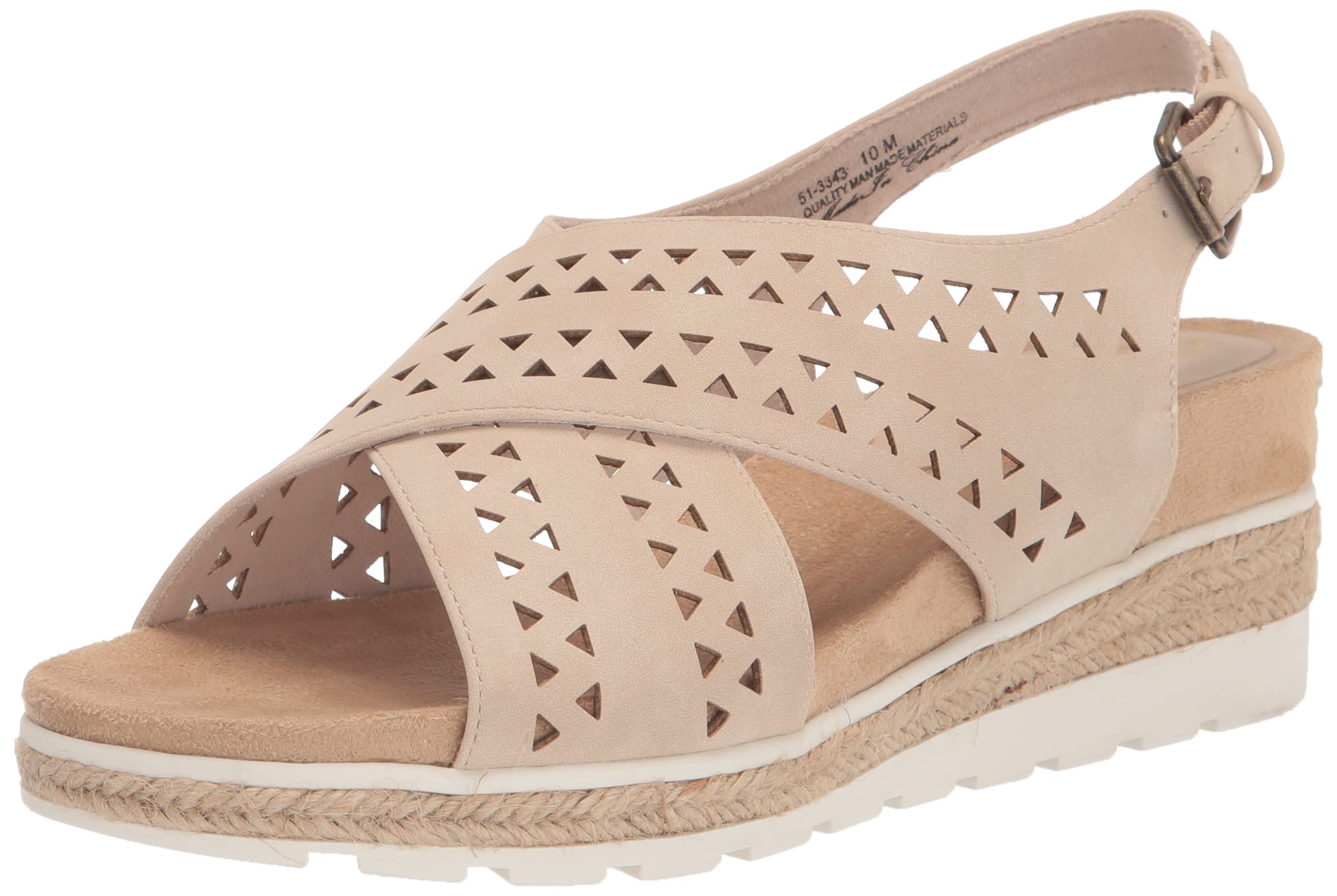 Bella Vita Women’s Cosette Wedge Sandal, Bone, 7