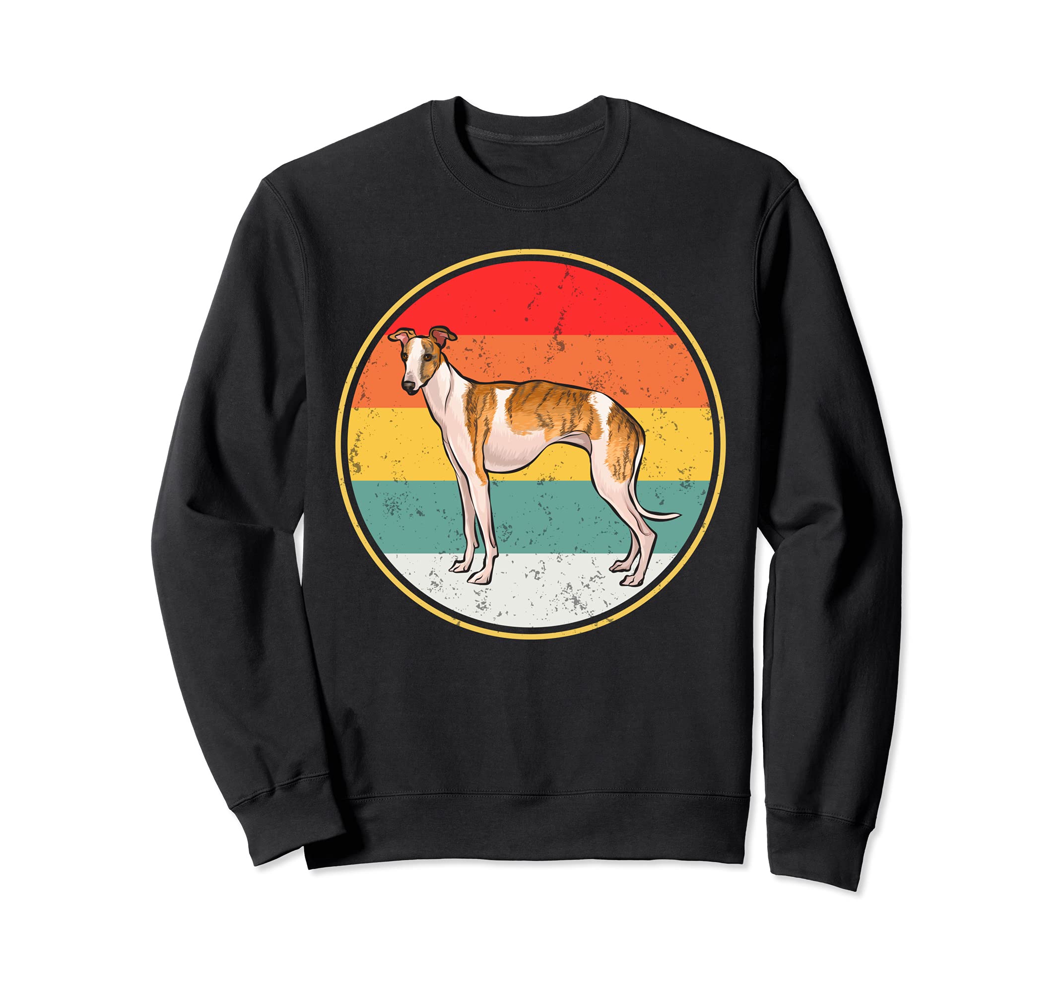 Vintage Retro Sunset Whippet Dog Sweatshirt