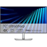 Dell UltraSharp 32 Thunderbolt Hub Monitor - U3226QER, 120 Hz, 4K UHD | (3840 x 2160) IPS Black, 100% sRGB, 1.07 billion colors, 3000:1 Contrast, DisplayPort, USB, Ideal Mac Companion