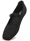 Ailixcozy Ballet Flats for Women, Square Toe Mary
