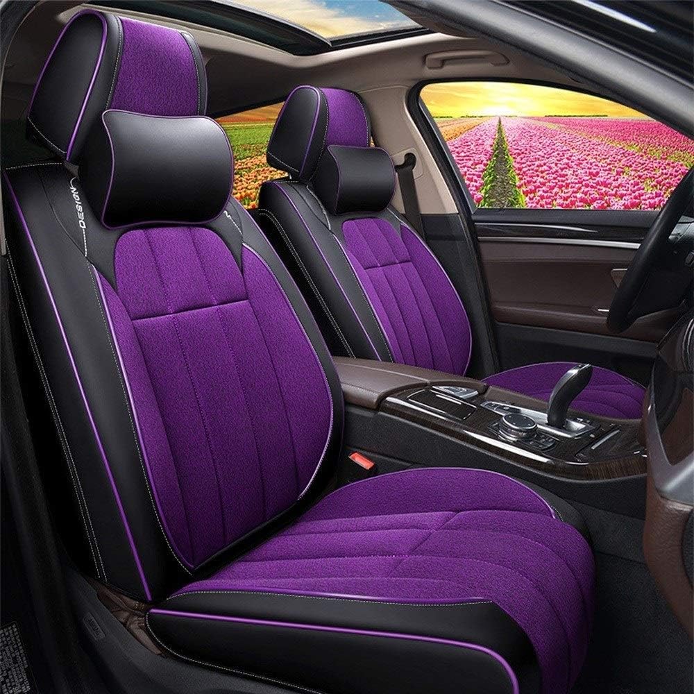 HzvtCtarmsu Custom Car Seat Covers Full Set Pu Leather Luxurious Seat Cover Front