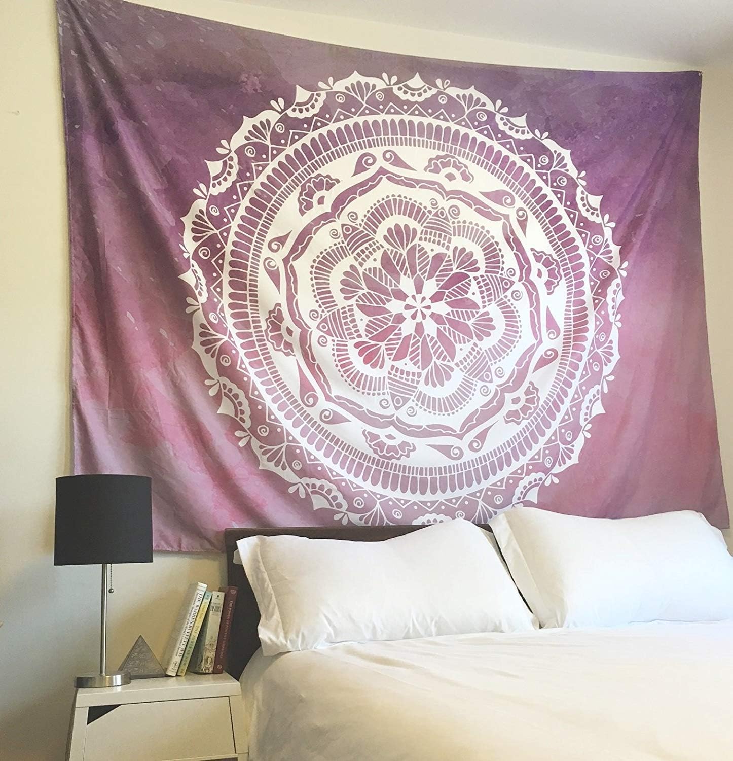 New Mandala Tapestry, Large Pink Tapestry, Large 80 x 60 inches, Boho hippie new age wall hanging tapestry