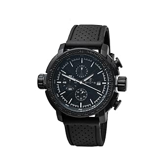 chronograph black resin gents wrist watch