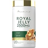 Carlyle Royal Jelly Supplement | 120 Capsules | Traditional Herbal Formula | Non-GMO and Gluten Free