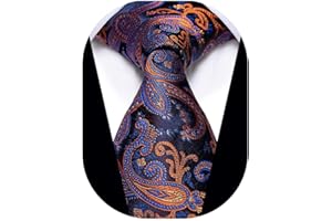 YourTies Paisley Men's Necktie Woven Silk Floral Ties for Men Designer Formal Business Party Wedding