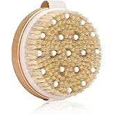 1 Pack Exfoliating Body Brushes - Dry Brush - Shower Scrubber for Body, Dry Brushing Body Brush for Lymphatic Drainage, Body Exfoliating Brush with Massage Nodes for Soft & Smooth Skin