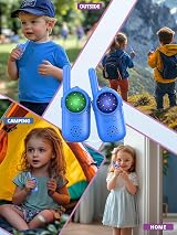 Inspireyes Walkie Talkies for Kids 2 Pack Indoor Outdoor 3 8 Blue view 6