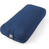 Meditation Cushion Bolster Pillow for Restorative Yoga &ndash; Supportive Cushion for Meditation, Pilates, and Relaxation &ndash; Filled with Buckwheat Hulls - Removable Cover