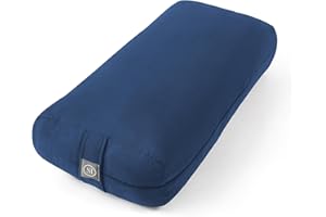 SWEET HOME COLLECTION Meditation Cushion Bolster Pillow for Restorative Yoga – Supportive Cushion for Meditation, Pilates, and Relaxation – Filled with Buckwheat Hulls - Removable Cover