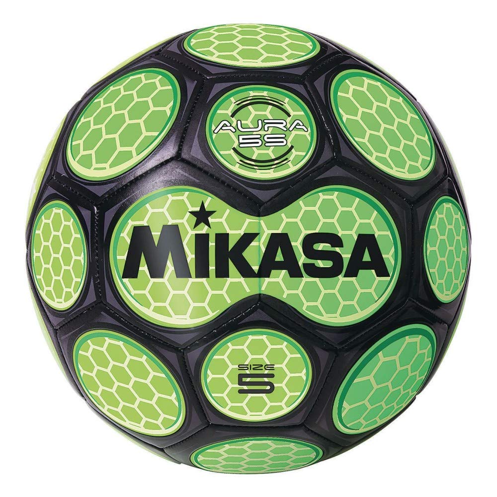 Mikasa balón de fútbol, Unisex, SAR50-BKG, Black/Neon Green ...