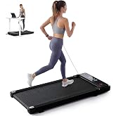 NEWBULIG Under Desk Walking Pad Treadmill, Portable Compact Electric Treadmill with Remote Control, Quiet Fitness Equipment &amp; LED Display for Home &amp; Office, Black&amp;Sliver