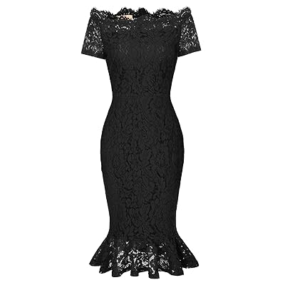 Buy Floral Lace Boat Neck Mermaid Pencil Dress at Ubuy Ghana