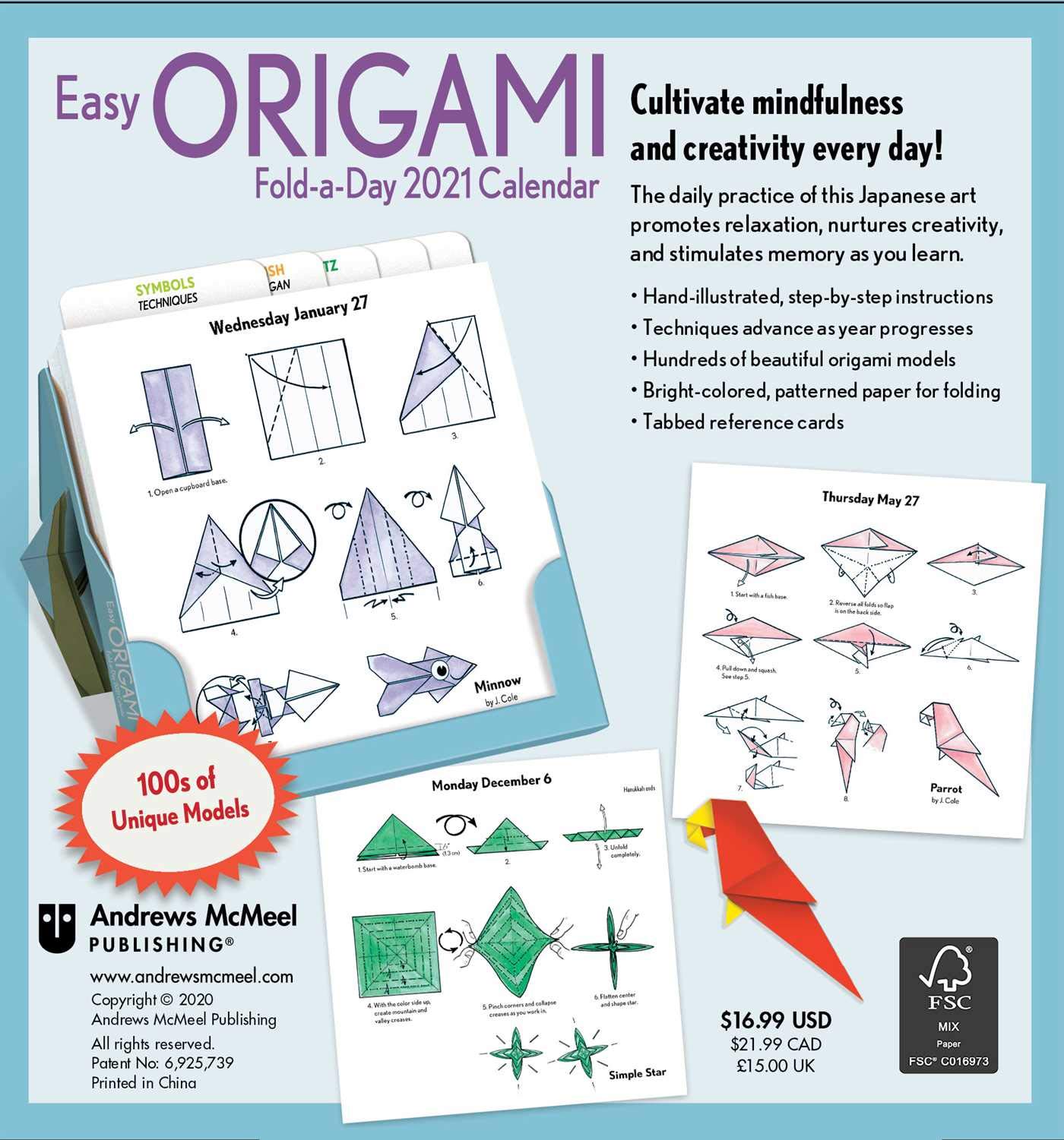 Easy Origami 2021 Fold A Day Calendar Cole Jeff 9781524857462 Amazon Com Books