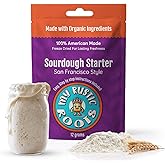 My Rustic Roots San Francisco Sourdough Starter, Beginer Friendly, 12g | Organic, non-GMO flour, freeze-dried; activates fast in 2-4 days with clear instructions; authentic San Francisco tang