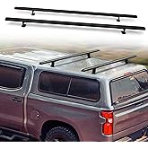 MELIPRON 60" Truck Topper Roof Rack for Pickup Truck Cap, Heavy Duty Aluminum Camper Shell Ladder Rack for Kayak/Canoe, 500lbs, Drilling Required