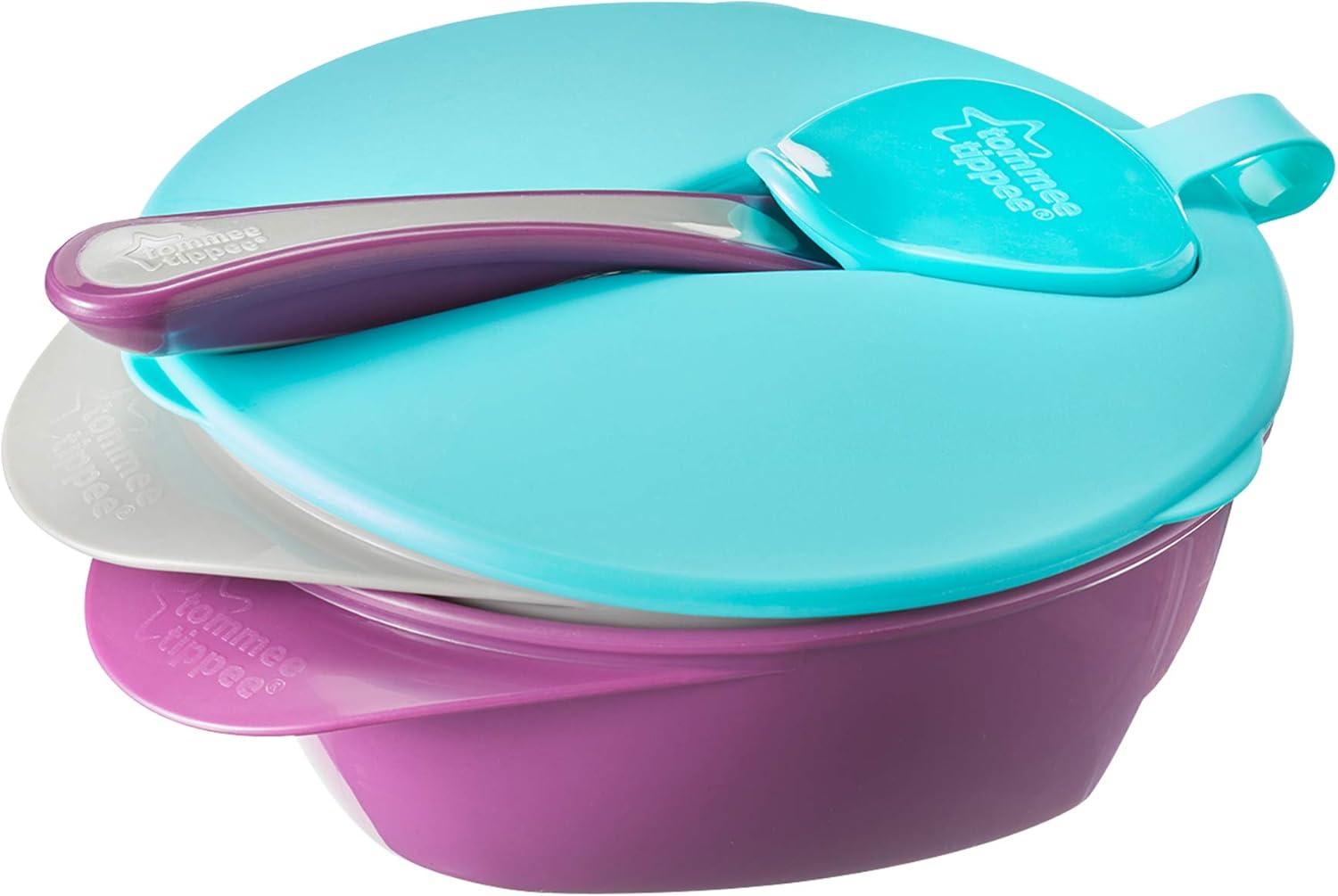 Tommee Tippee Easy Scoop Feeding Bowls with Lid and Spoon for Babies 6m+, Includes 2 Bowls - Image 4
