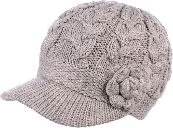 womens knit hats with flowers