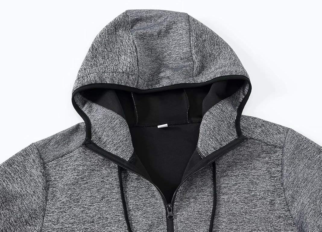 Tyhengta Men's Sports Hoodies Workout 1/4 Zip Athletic Hooded Sweatshirt: Clothing