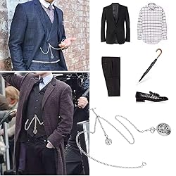 SIBOSUN Pocket Watch Double Albert Chain T Bar