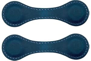 Vutlue Leather Magnetic Bookmarks, 2PCS Vintage Style Leather Magnetic Bookmarks Ideal Gift for Book Enthusiasts Men Women and Children (Navy Blue No Custom)