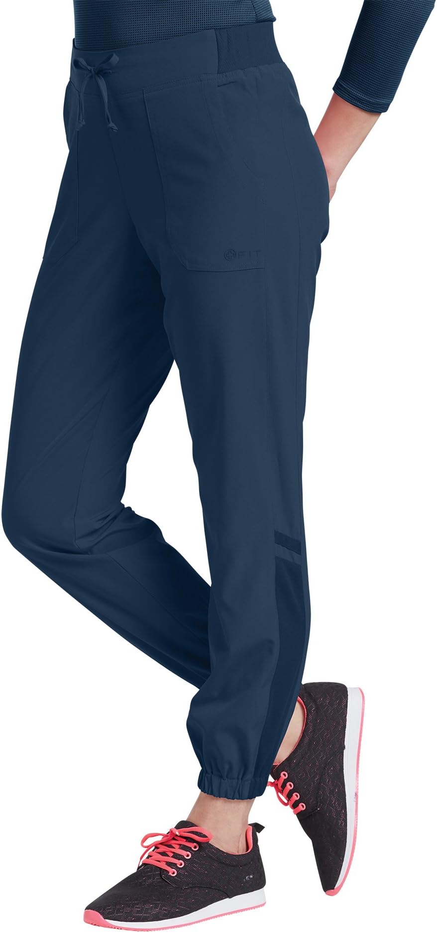 WHITE CROSS FIT Women's 399 Drawstring Jogger Scrub Pant-Navy-Small Petite